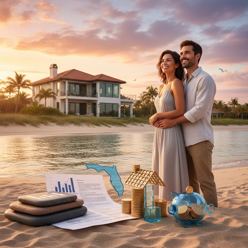 Florida home with keys representing credit building for homebuyers