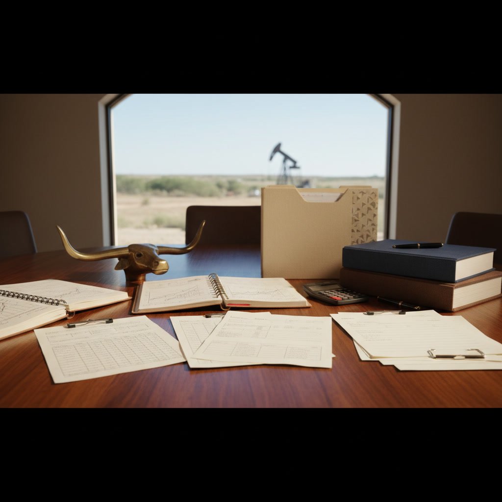 Organized bookkeeping records and financial documents prepared for Texas IRS audit review