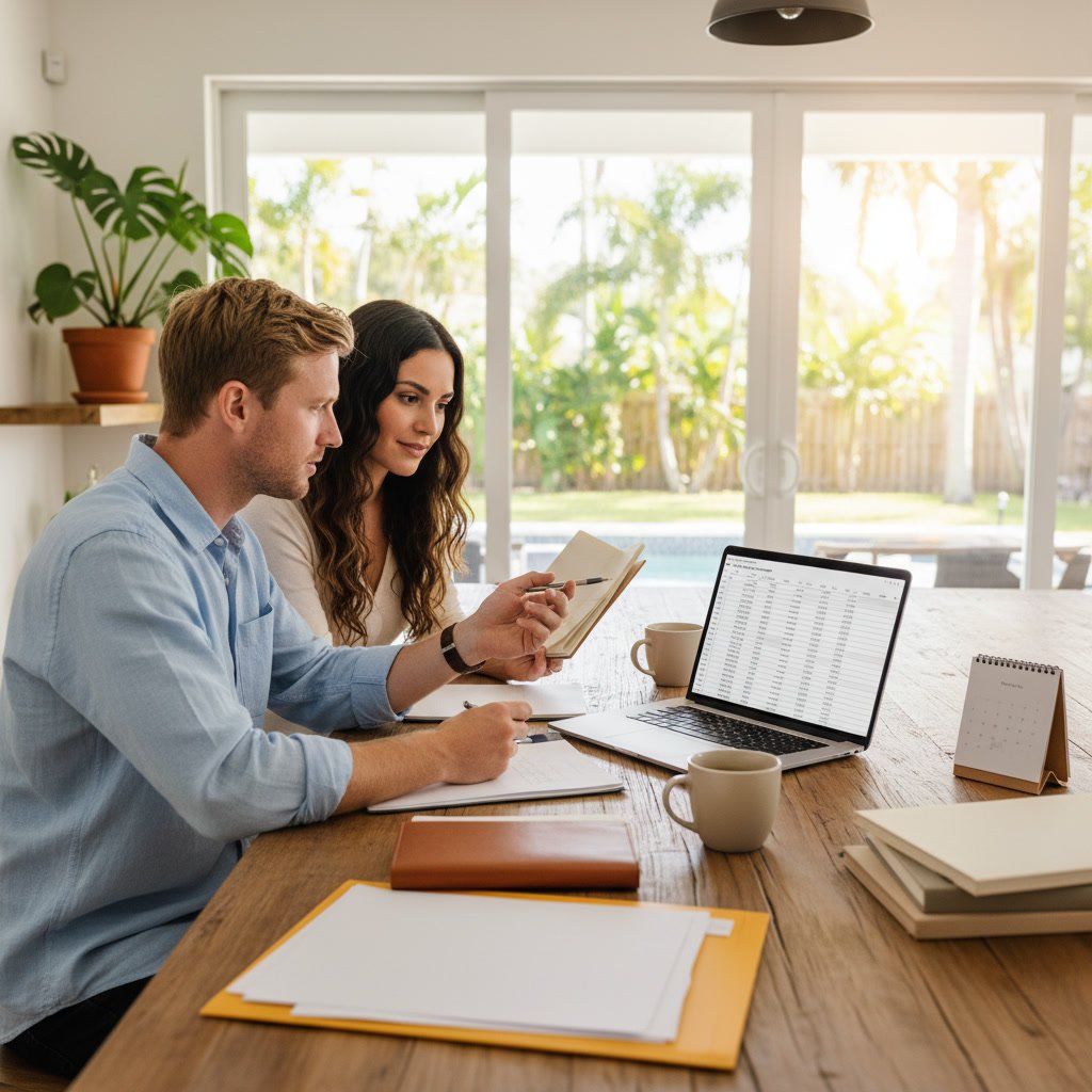 Timeline showing strategic credit building steps for Florida mortgage applicants