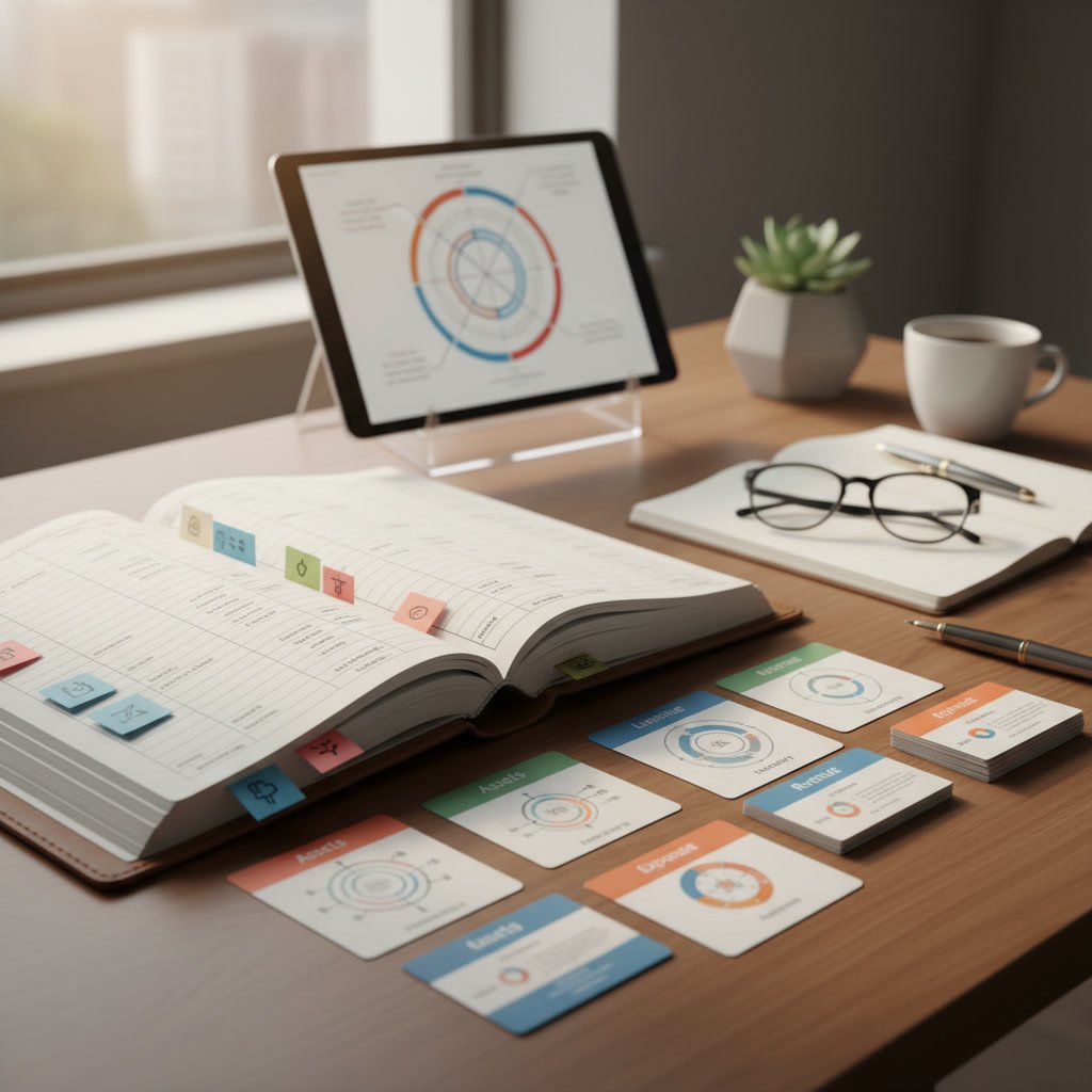 Organized financial chart of accounts ready for bookkeeping service transition