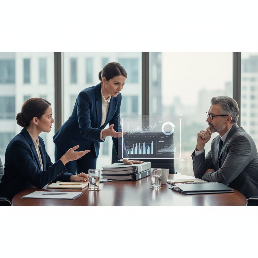 Professional tax consultant meeting with client to prepare for audit