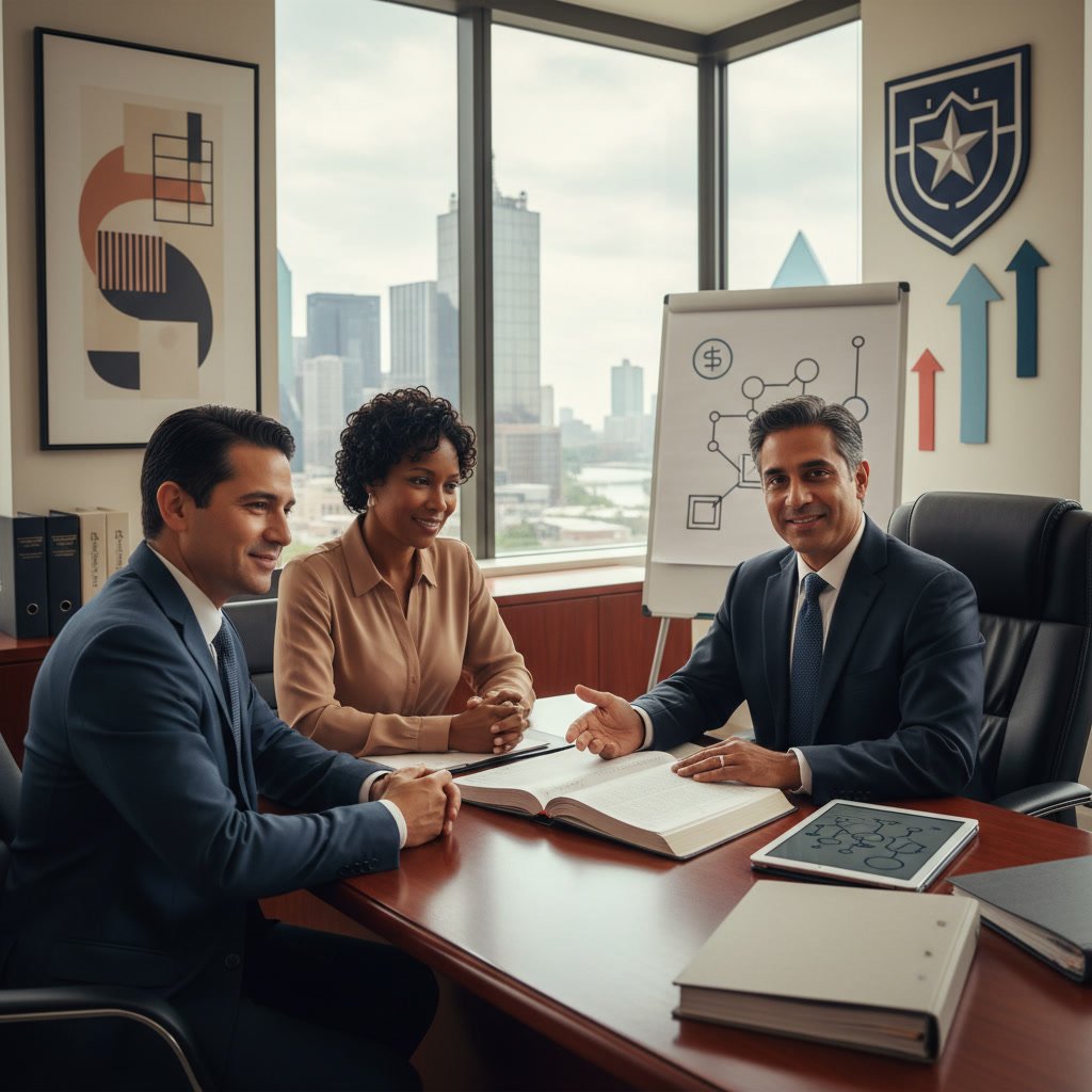 Dallas tax professional consulting with client about IRS issues and resolution options