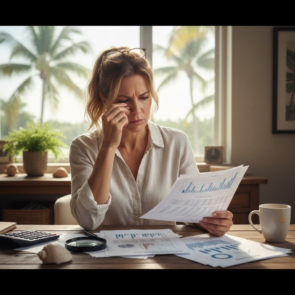 Balance sheet and income statement financial documents spread on desk