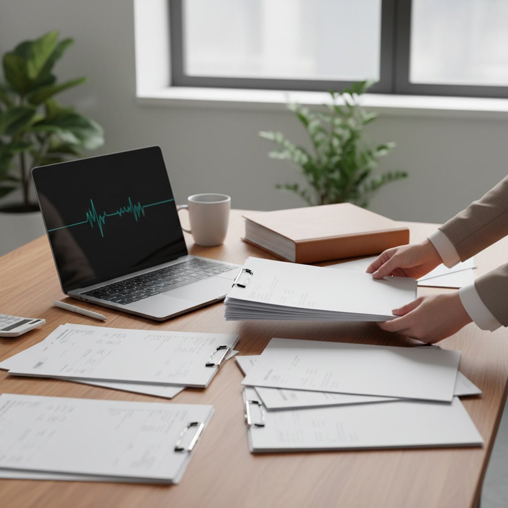 organized financial documents ready for bookkeeping review
