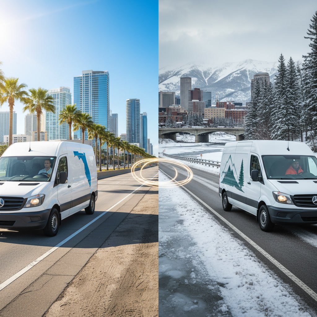 Multi-state business tax filing documents and forms spread across desk